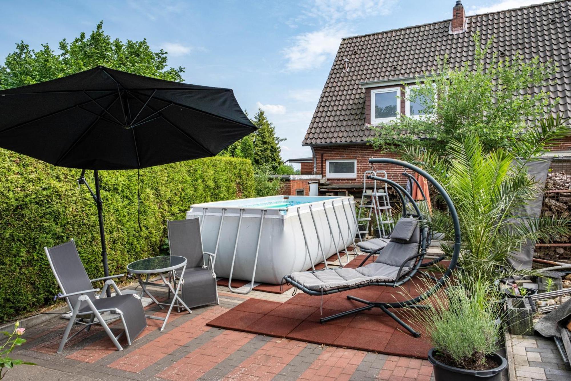 Ferienwohnung Am Elbstrom シュターデ エクステリア 写真